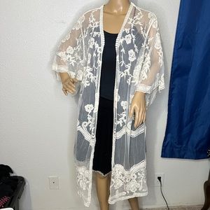 White Lace Duster
